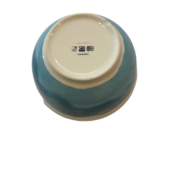 Taper + Vetiver Stoneware Bowl Blue White Watercolor Glaze 6.5” Kitchen Dining - Picture 8 of 12